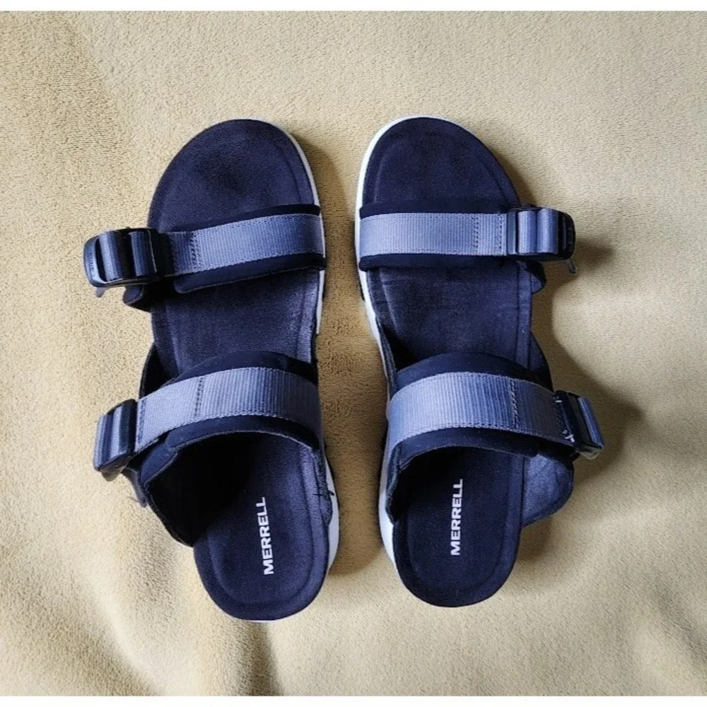 Merrell‎ Womens Size 11 Alpine Cush Slide Black Slip On Sandals Shoes